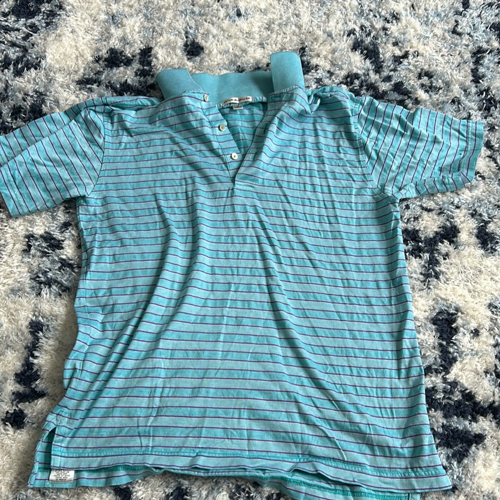 Peter Millar golf polo - small, blue and purple stripe